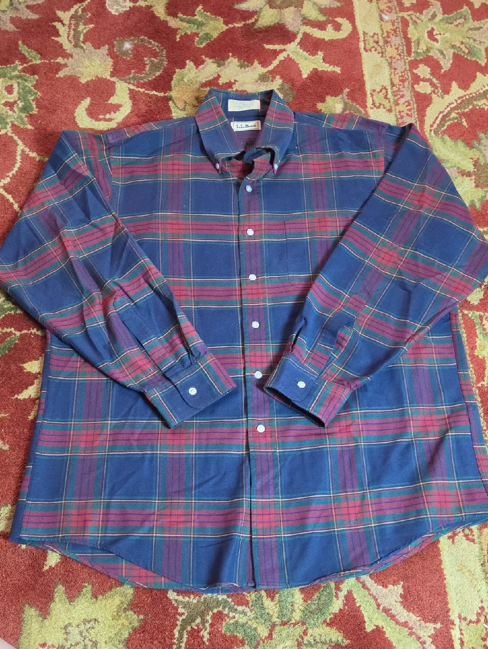 Vintage 80s LLBean Tartan Button Down Long Sleeve